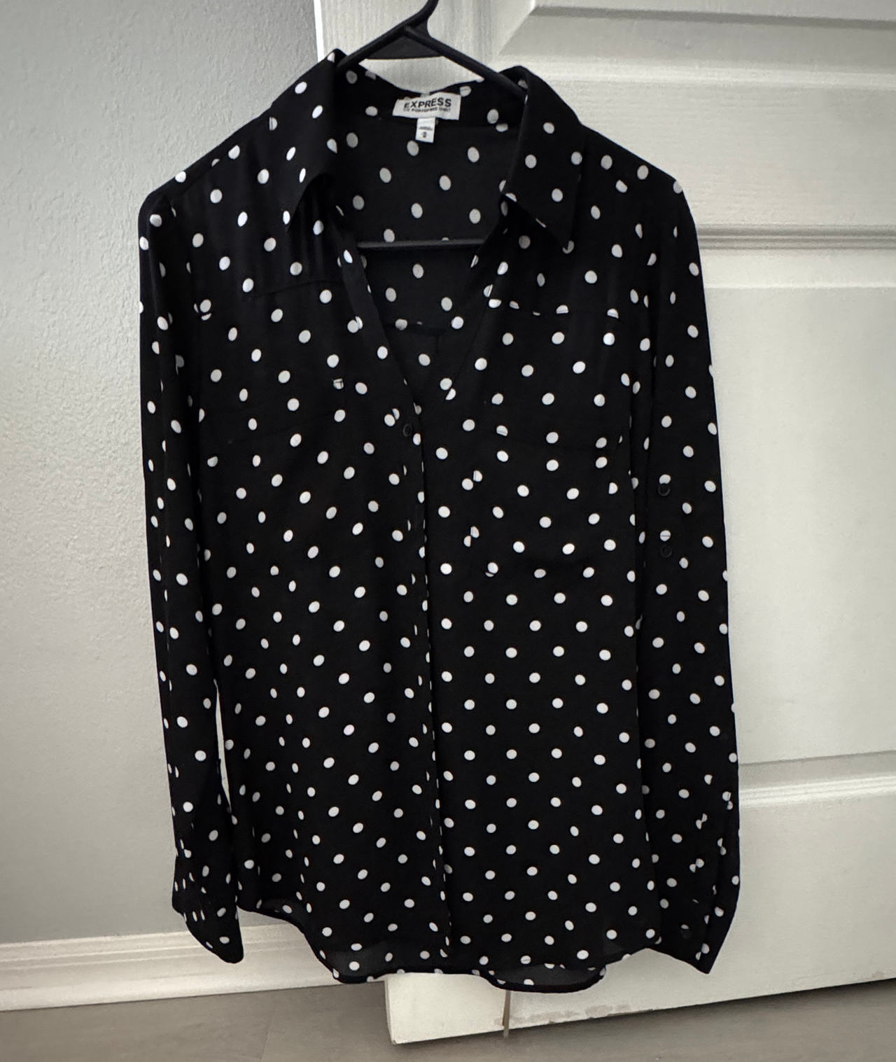 Express Polka Dot Portofino Slim Fit Shirt