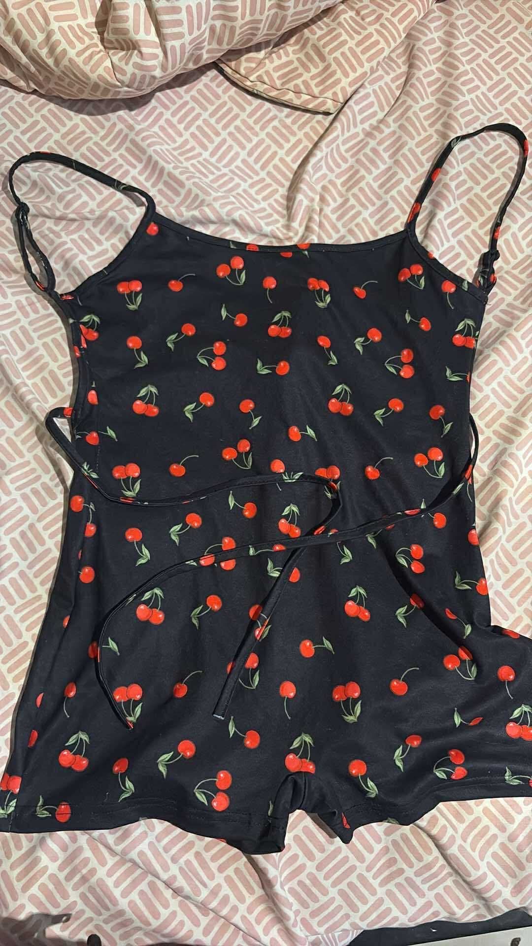 Women's Cherry Print Romper