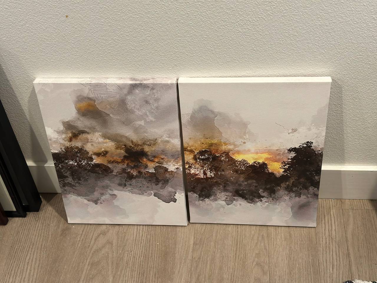 2-Piece Abstract Landscape Canvas Wall Art