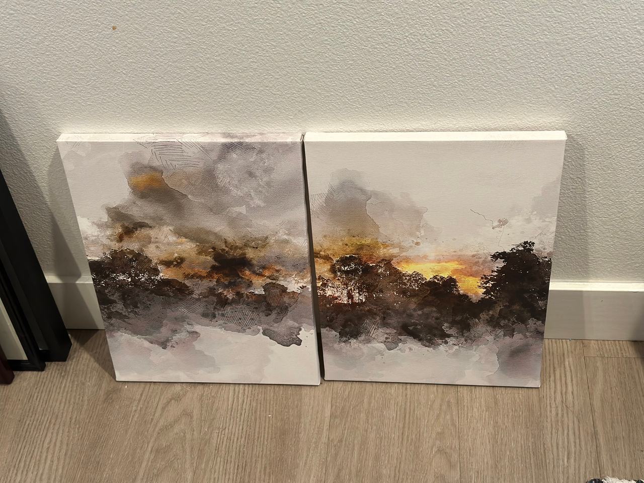 2-Piece Abstract Landscape Canvas Wall Art