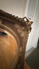 Antique Ornate Wall Mirror - Image 4
