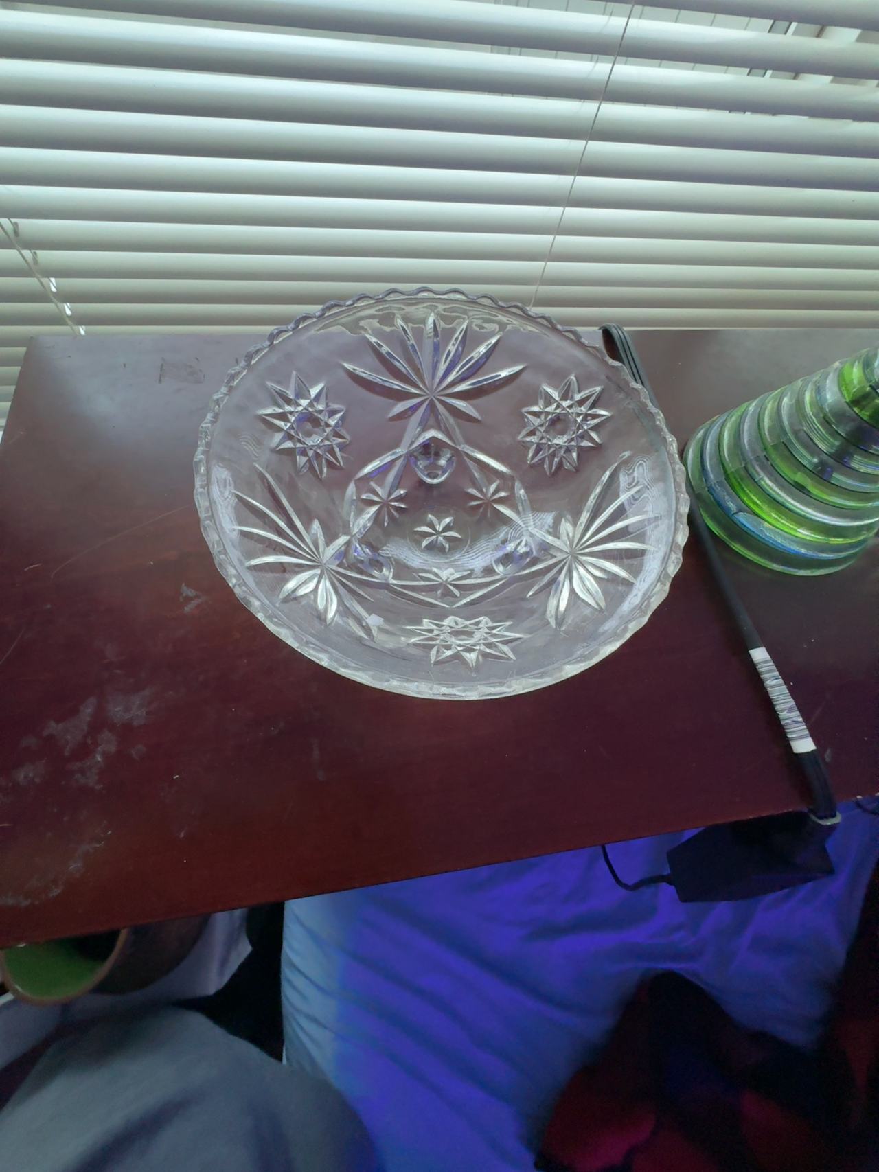 Anchor Hocking Star of David Footed Candy Dish