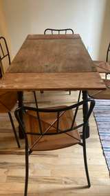 Rustic Farmhouse Extendable Dining Table and 4 Chairs - Image 3