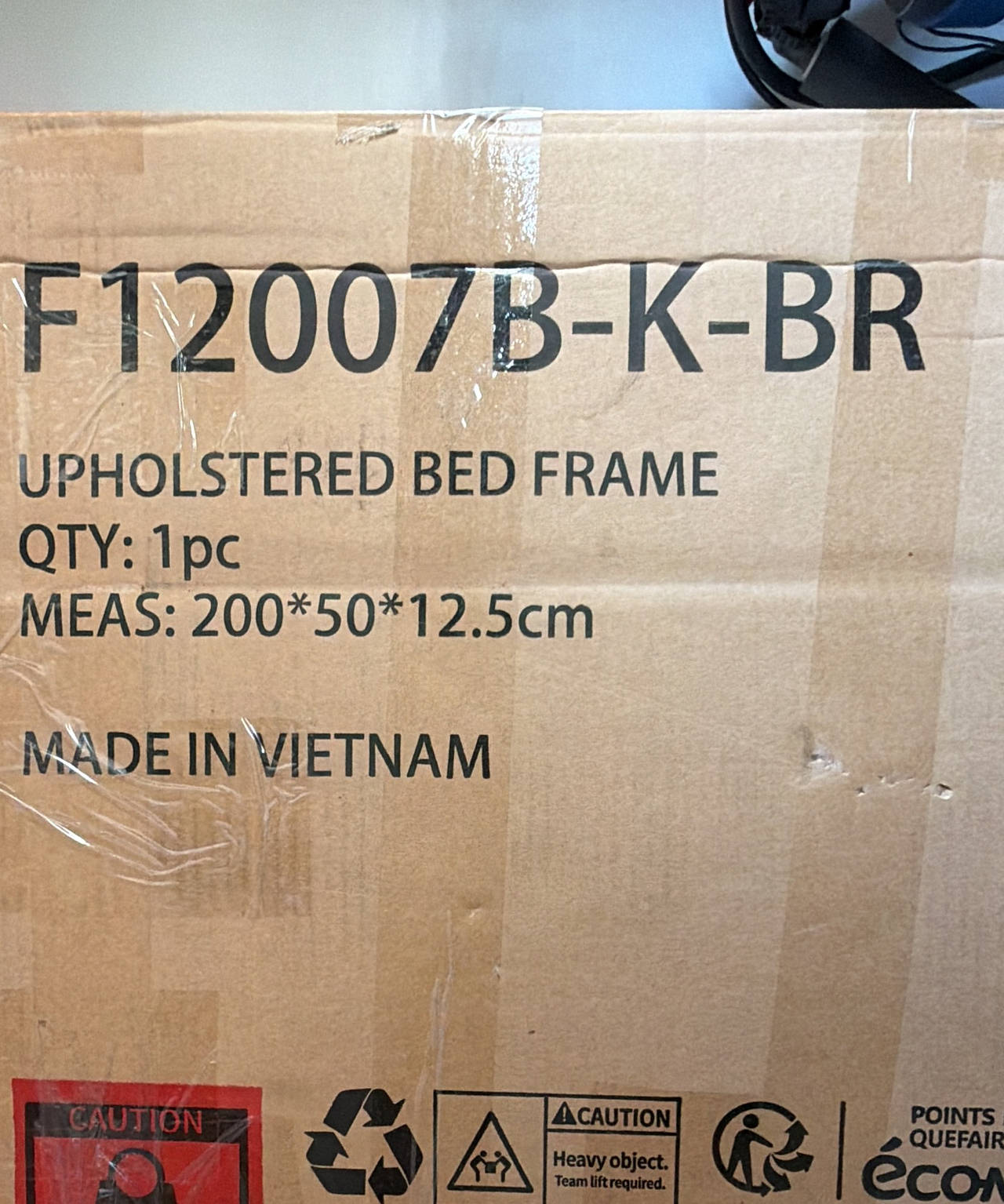 Poundex King Upholstered Bed Frame F12007B-K-BR