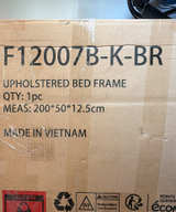 Poundex King Upholstered Bed Frame F12007B-K-BR - Image 1