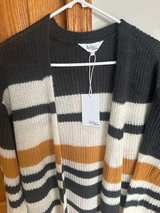 Amaryllis Striped Open Front Knit Cardigan - Image 5