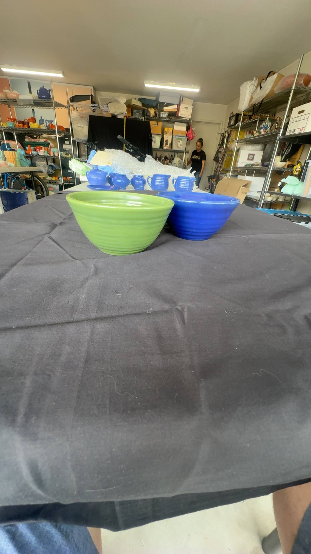 Bauer Pottery Ringware Mixing Bowl Cobalt Blue