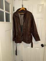 Ziedler & Ziedler Brown Leather Jacket Rugged Lamb Medium M - Image 1