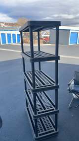Hart 4-Tier Black Plastic Storage Rack - Image 1