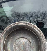 Vintage Silver Plated Rope Edge Serving Bowl - Image 1