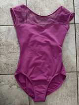 Bloch Women's Lace Cap Sleeve Ballet Leotard - Magenta, Size S - Image 1
