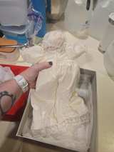 Vintage Porcelain Baby Doll in Christening Gown - Image 1