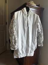 Comme des Garçons x Kaws Graphic-Print Zip-Up Hoodie White Size M - Image 8