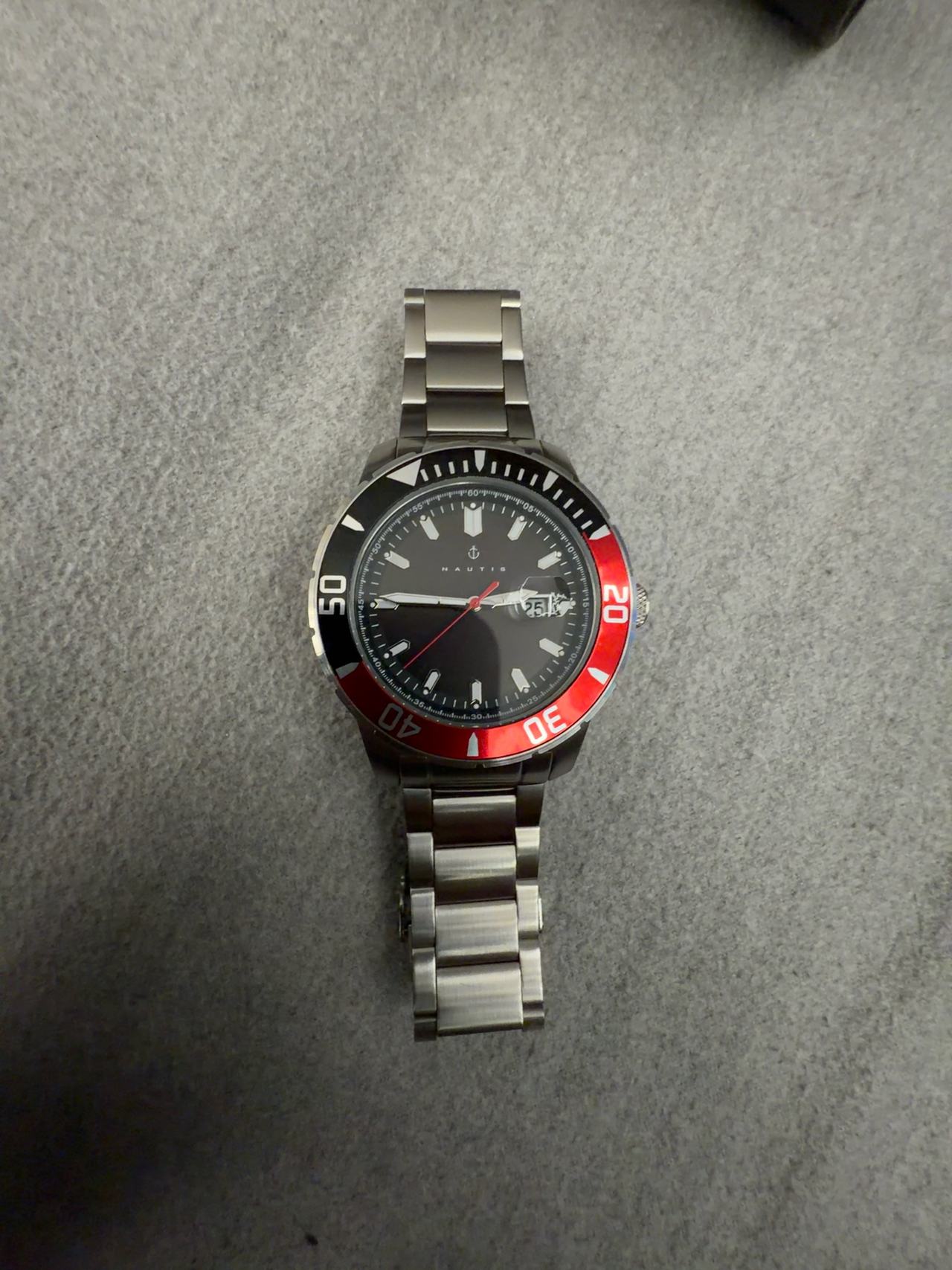 Nautis Admiralty Pro 200 Black Dial Bracelet Watch