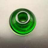 Green Sommerso Art Glass Bud Vase - Image 3
