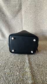 Set of 2 Faux Picotin Lock 18 Leather Bags - Black & Off-White - Image 3