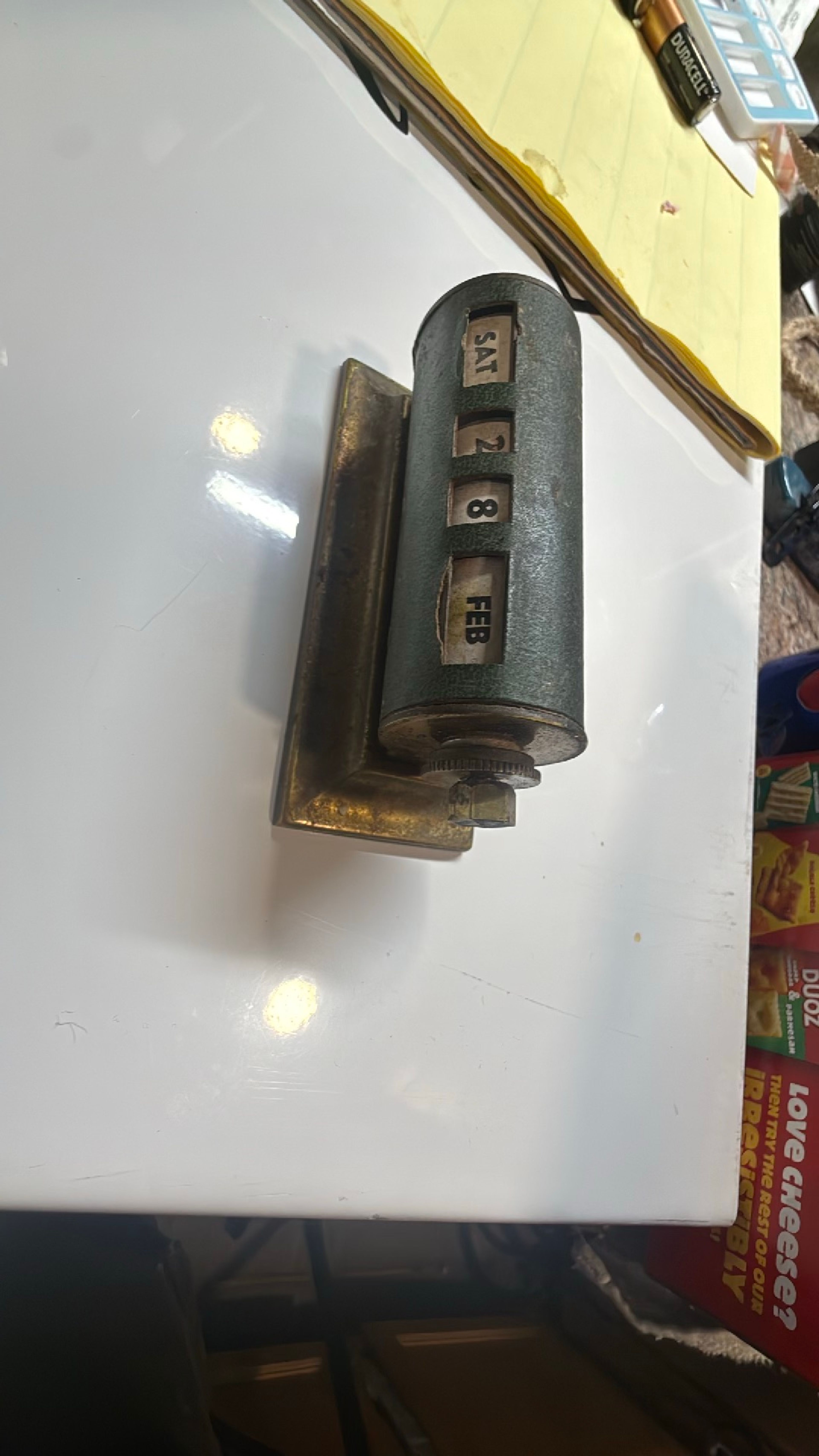 Park Sherman Vintage Brass Roller Desk Calendar - Image 3