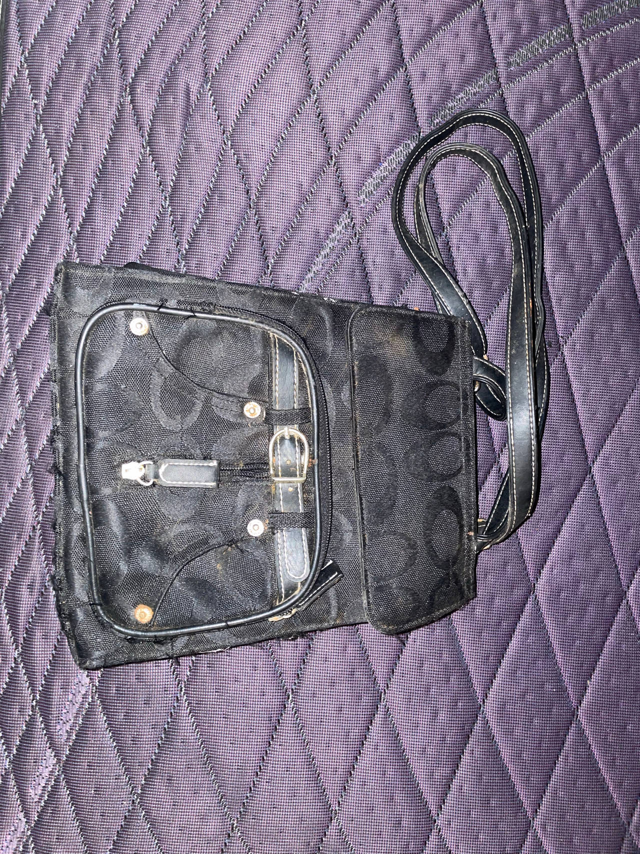 Coach Signature Jacquard Crossbody Bag