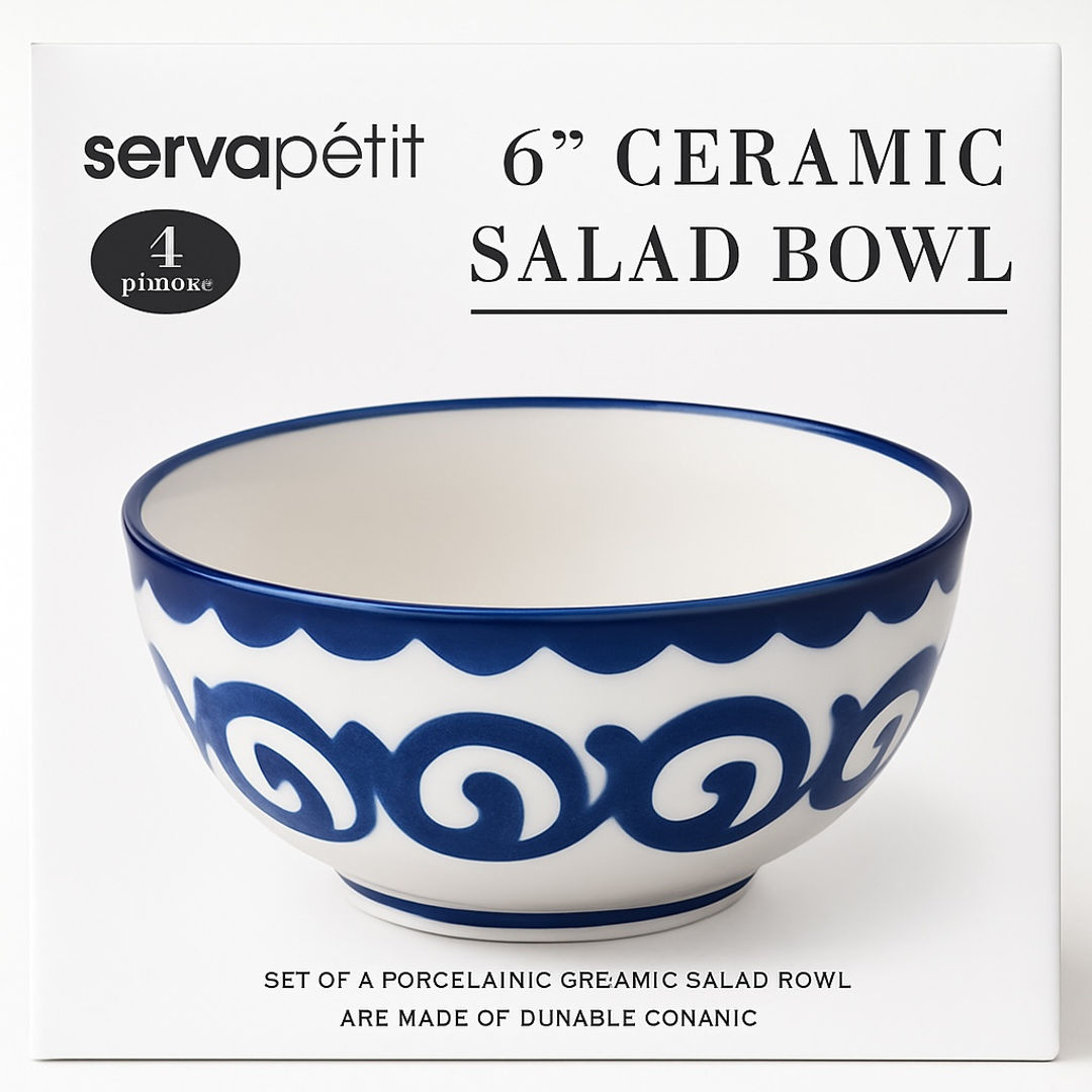 6" Ceramic Salad Bowl