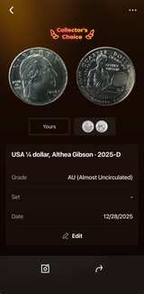 2025 United States Althea Gibson Quarter Dollar - Image 4