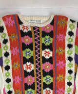 Kitty Hawk by Vivian Wang Vintage Beaded Floral Knit Sweater medium - Image 1