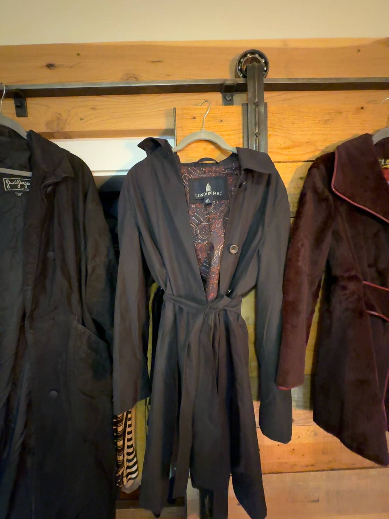 London Fog Black Trench Coat