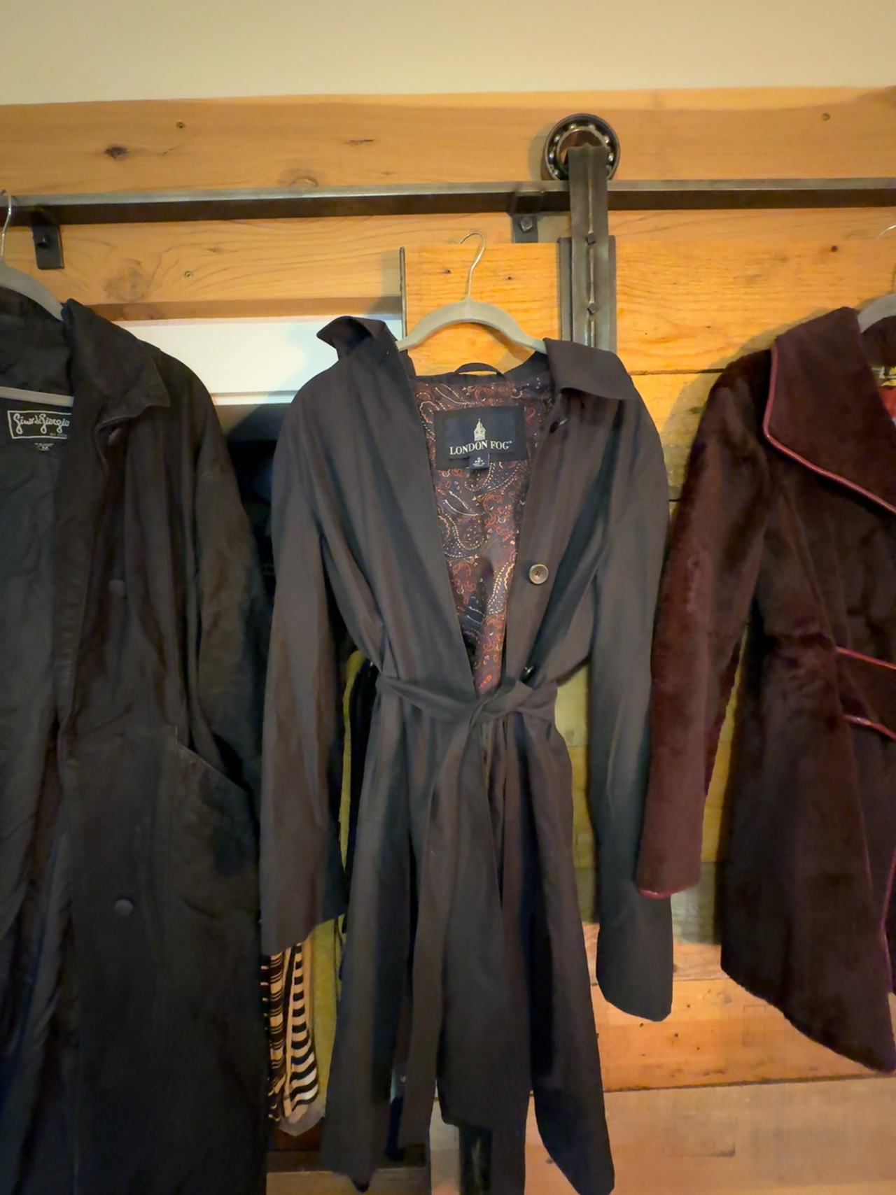 London Fog Black Trench Coat