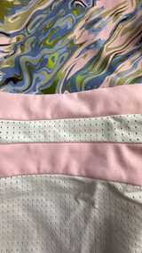 Noire & Blanc Marble Print Mesh Panel Leggings - Image 3