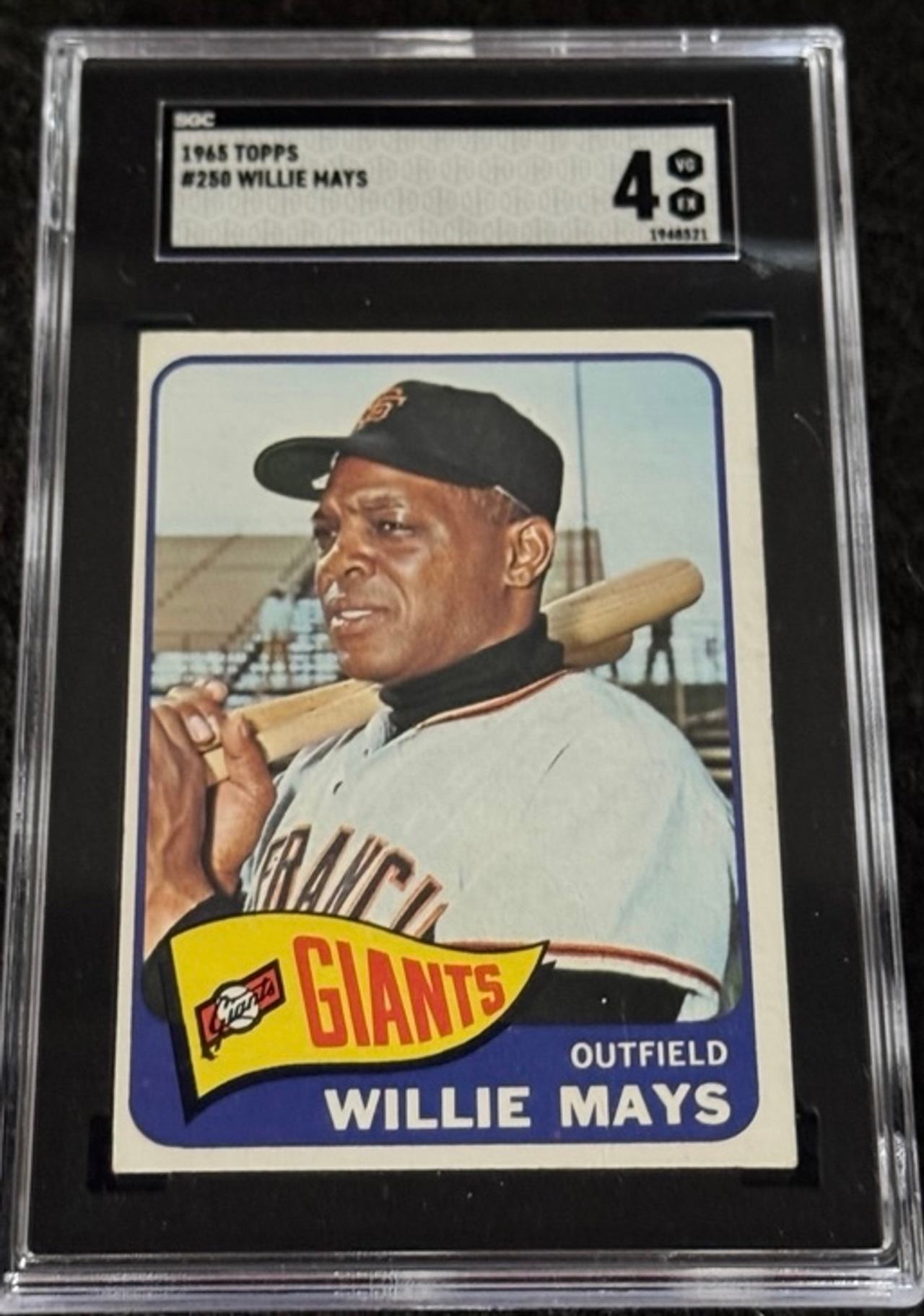 1965 Topps Willie Mays #250 SGC 4