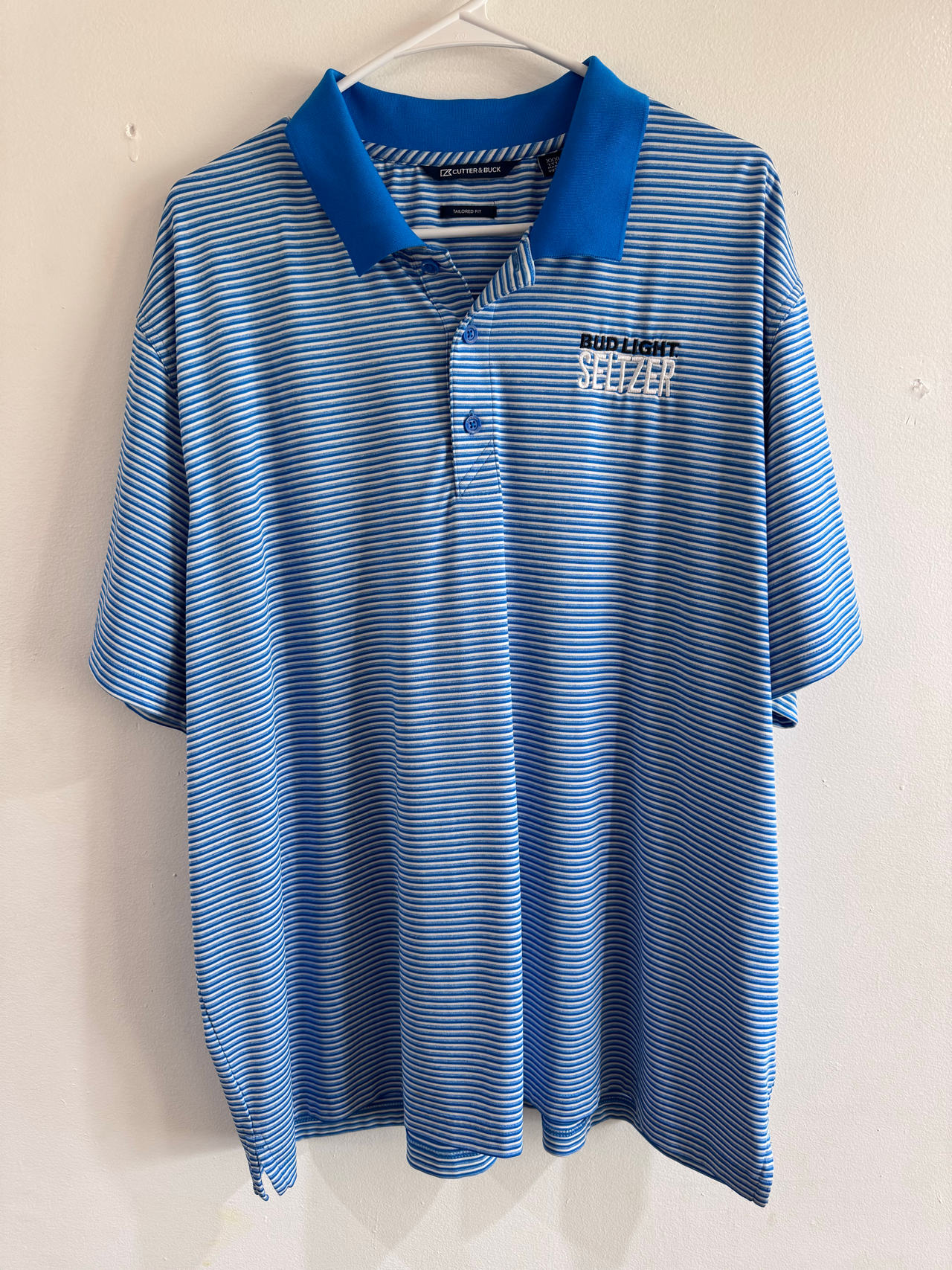 Cutter & Buck Bud Light Seltzer Striped Polo XXL