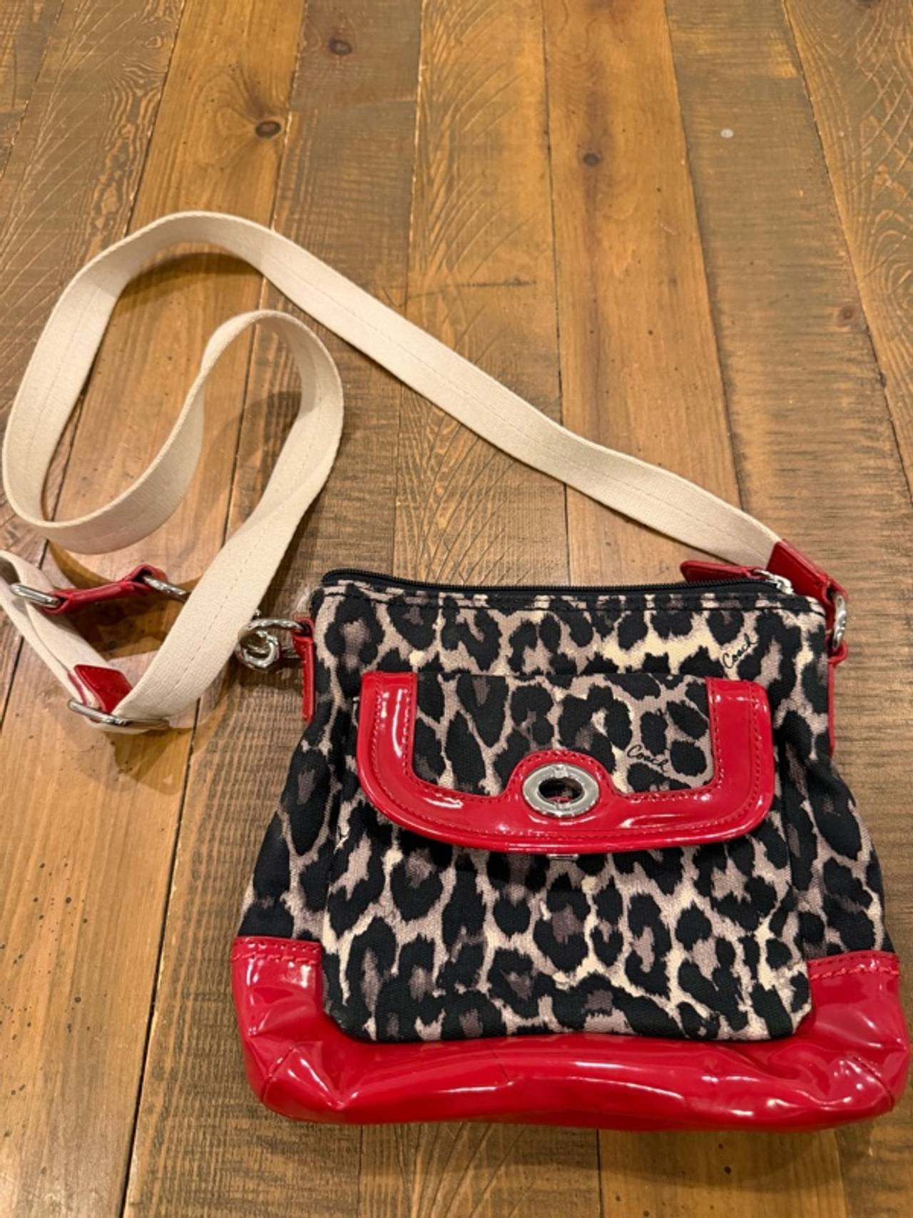 Coach Park Ocelot Leopard Print Crossbody Bag