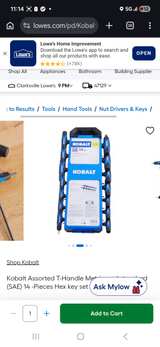 Kobalt 14-Piece T-Handle Hex Key Set (SAE/Metric) - Image 2