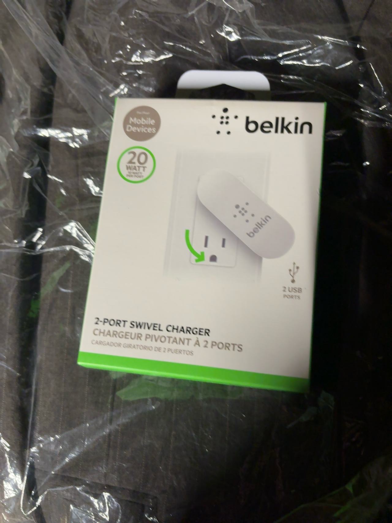 Belkin 2-Port USB Swivel Wall Charger Black