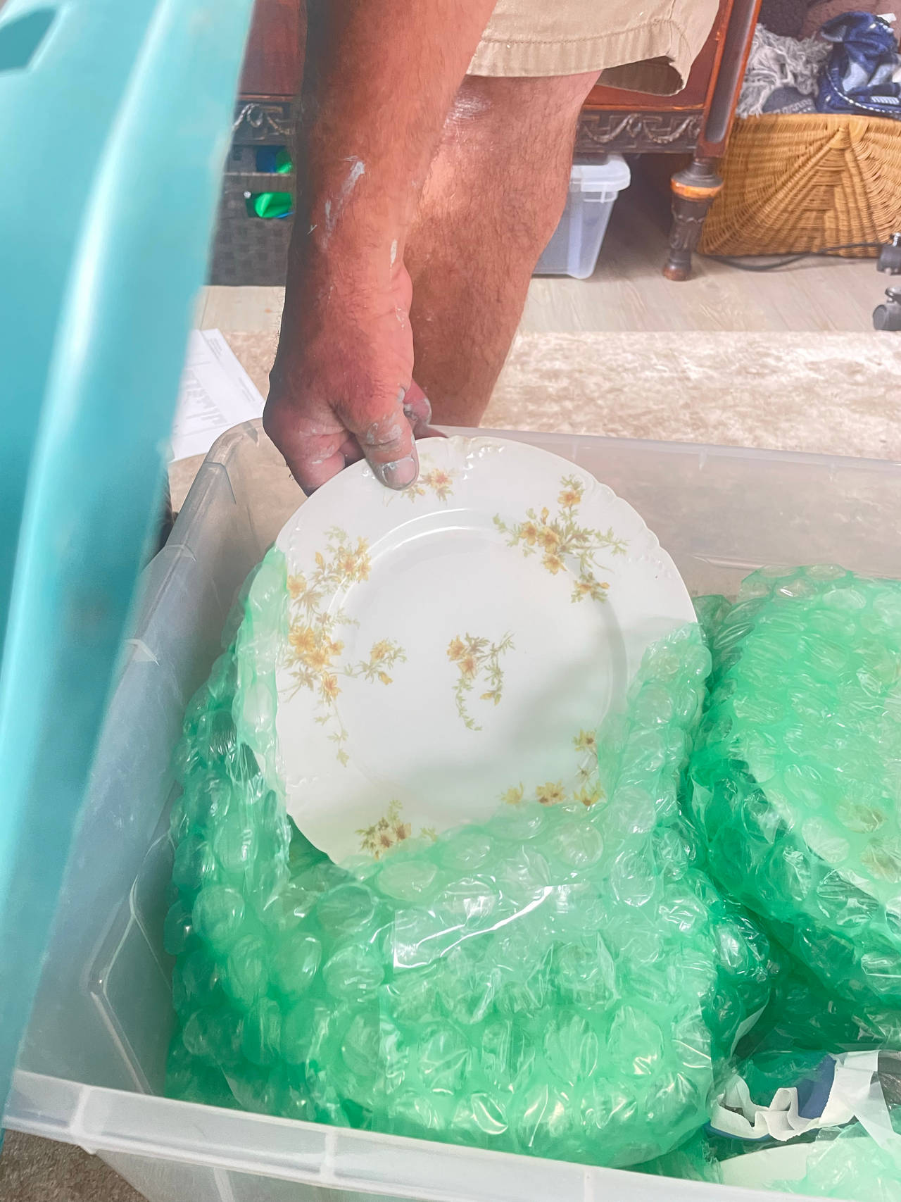 Vintage Floral China Dinner Plate