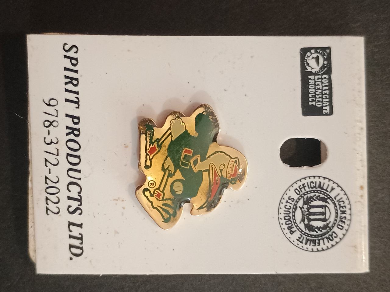 University of Miami Hurricanes Sebastian the Ibis Lapel Pin