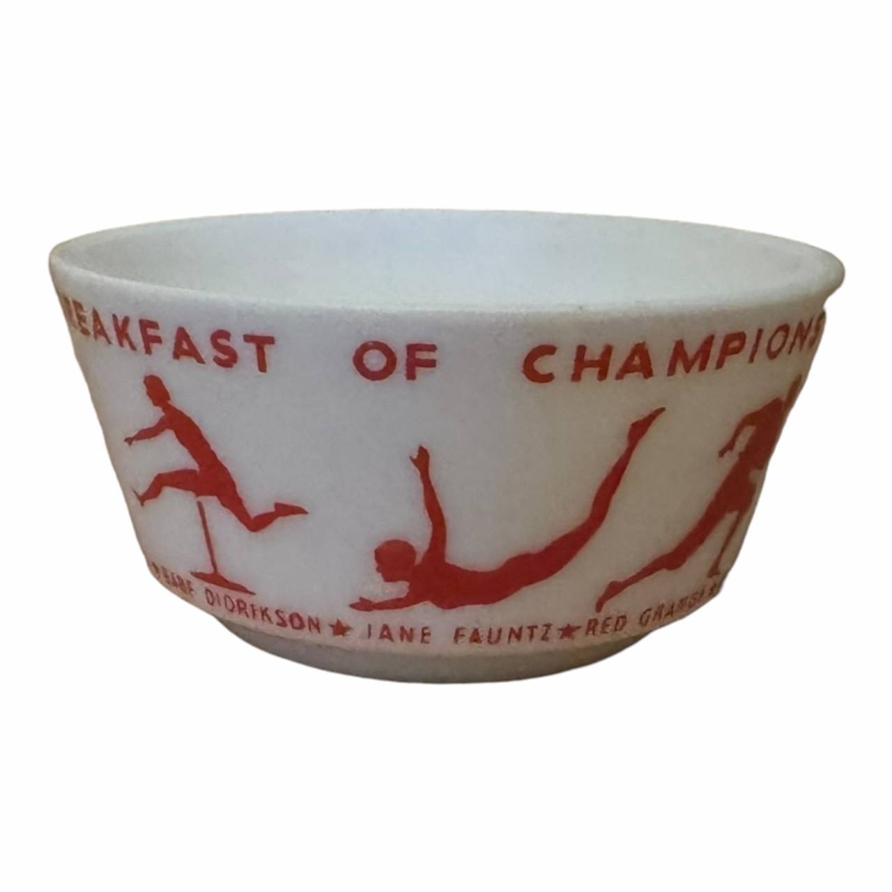 Wheaties Breakfast of Champions Vintage Milk Glass Bowl
