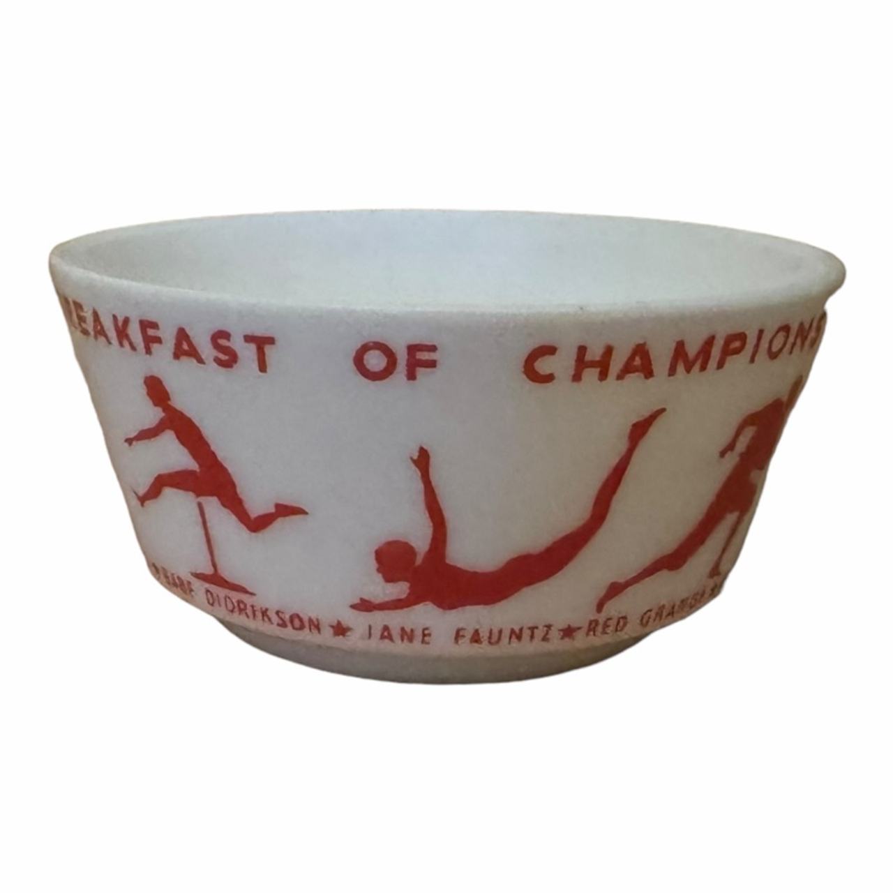 Wheaties Breakfast of Champions Vintage Milk Glass Bowl