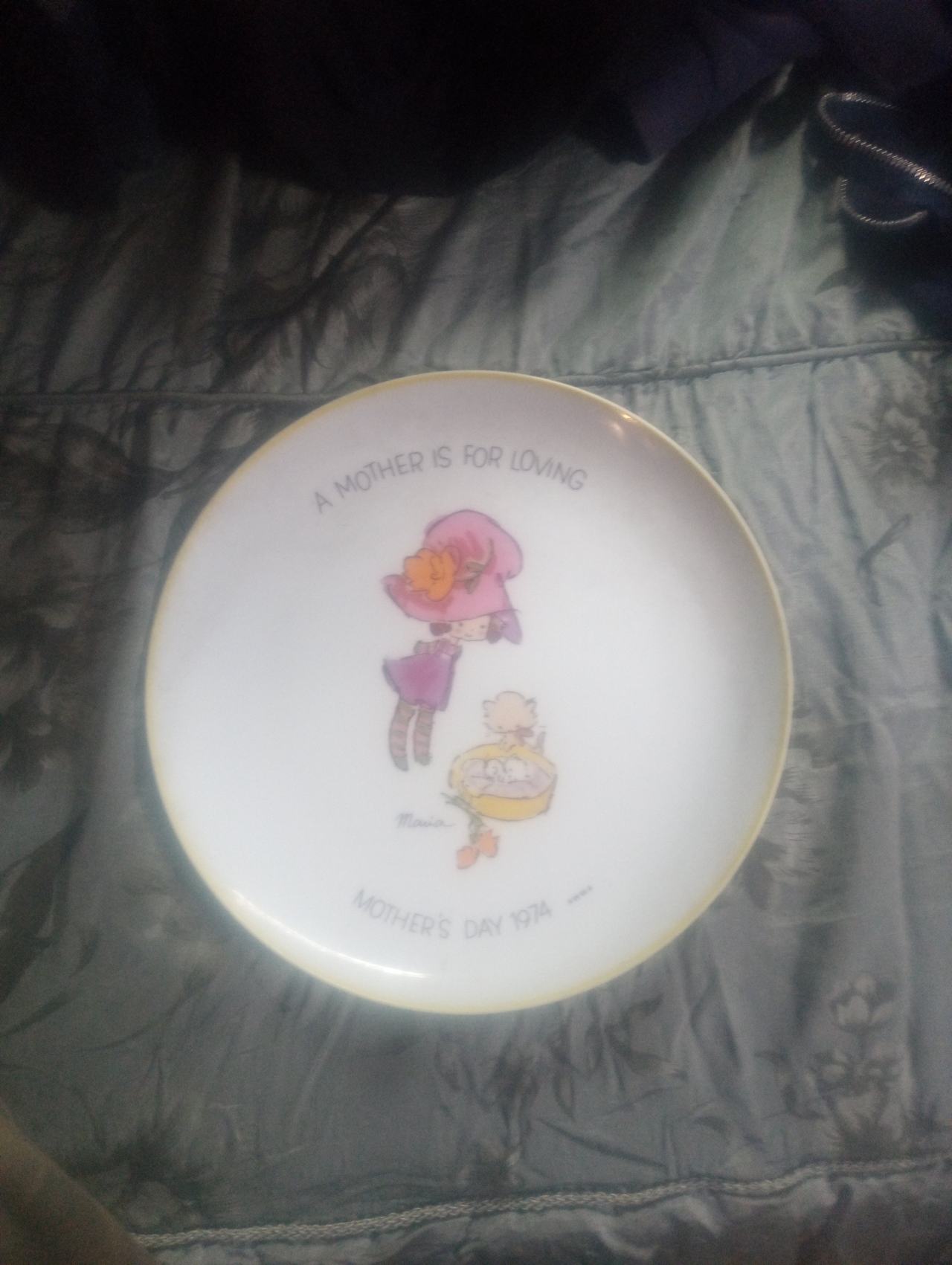 Moira Mother's Day 1974 Collector Plate