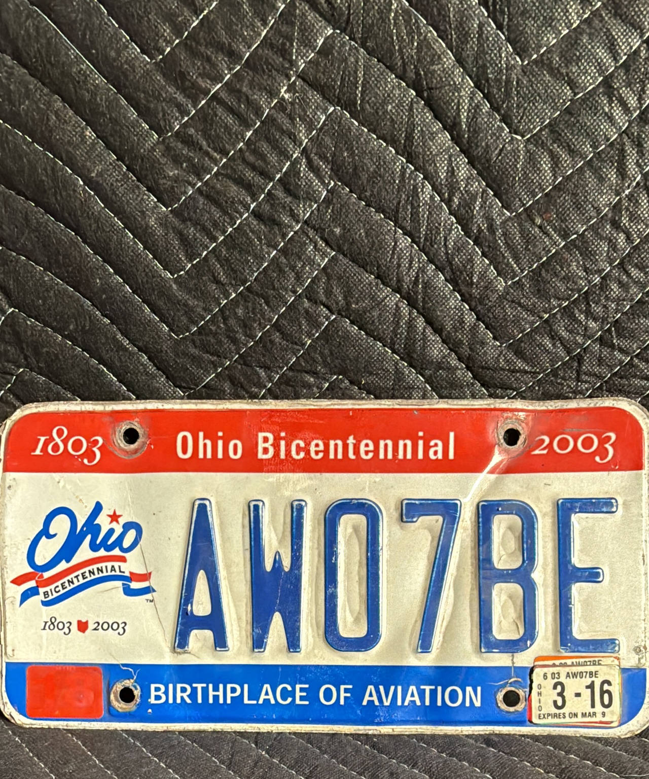 Ohio Bicentennial License Plate (1803-2003)