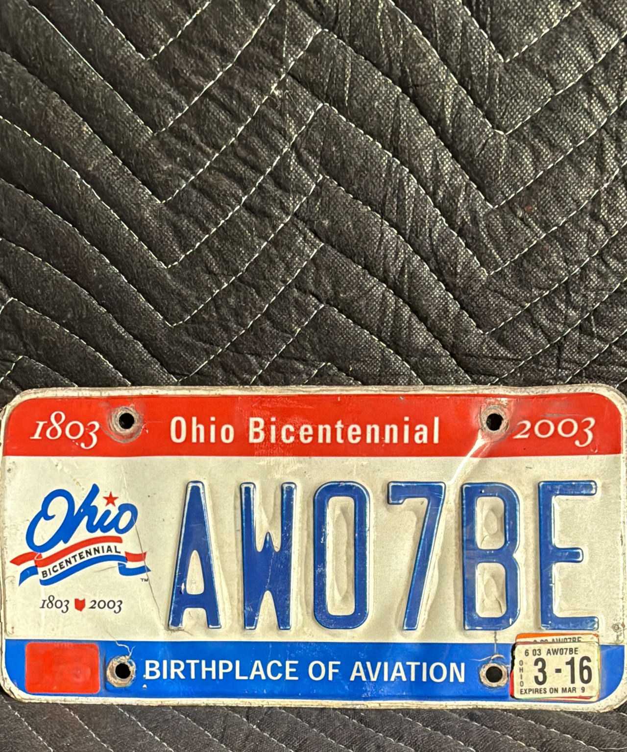 Ohio Bicentennial License Plate (1803-2003)