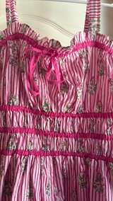 Hippy Fashion Striped Floral Smocked Dress - Image 3