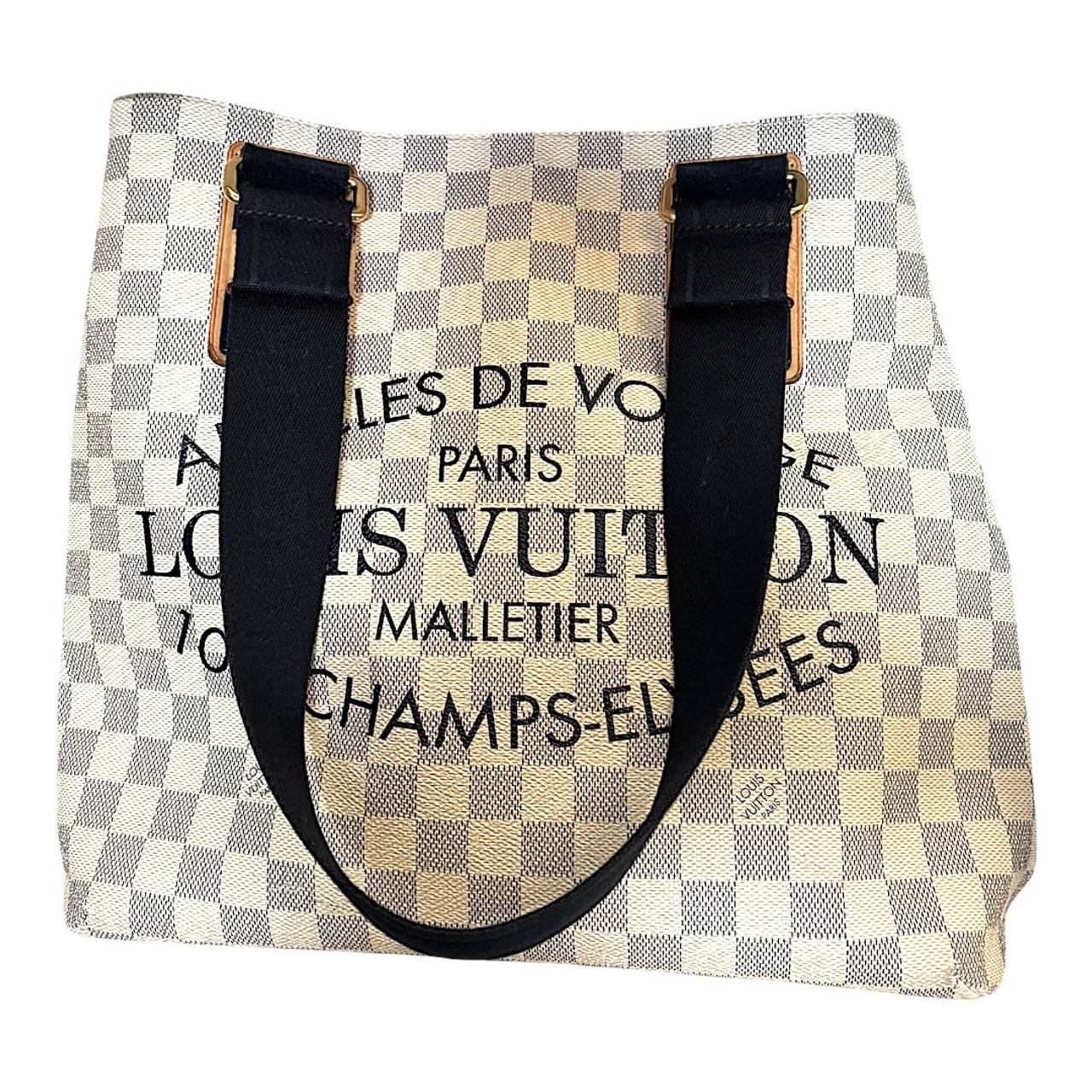 LOUIS VUITTON Damier Azur Plan Soleil Cabas PM Shoulder Bag