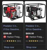 Predator 3 in. 212cc Gasoline Engine Trash Pump 290 GPM - Image 4