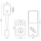 Toledo Electronic Handleset Satin Nickel - Image 3