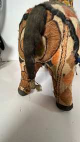 Vintage Indian Patchwork Embroidered Bull Figurine - Image 6