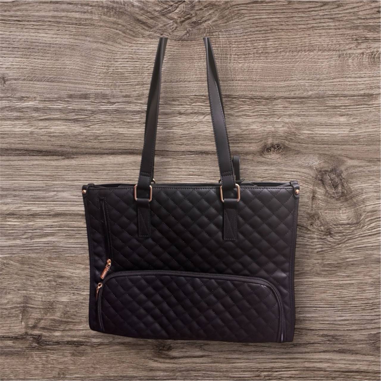 Women's Black Insulated Tote Bag/ computer bag