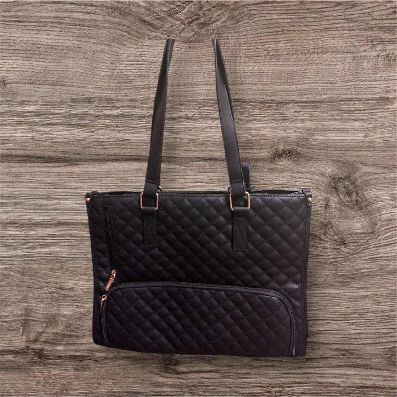 Women's Black Insulated Tote Bag/ computer bag