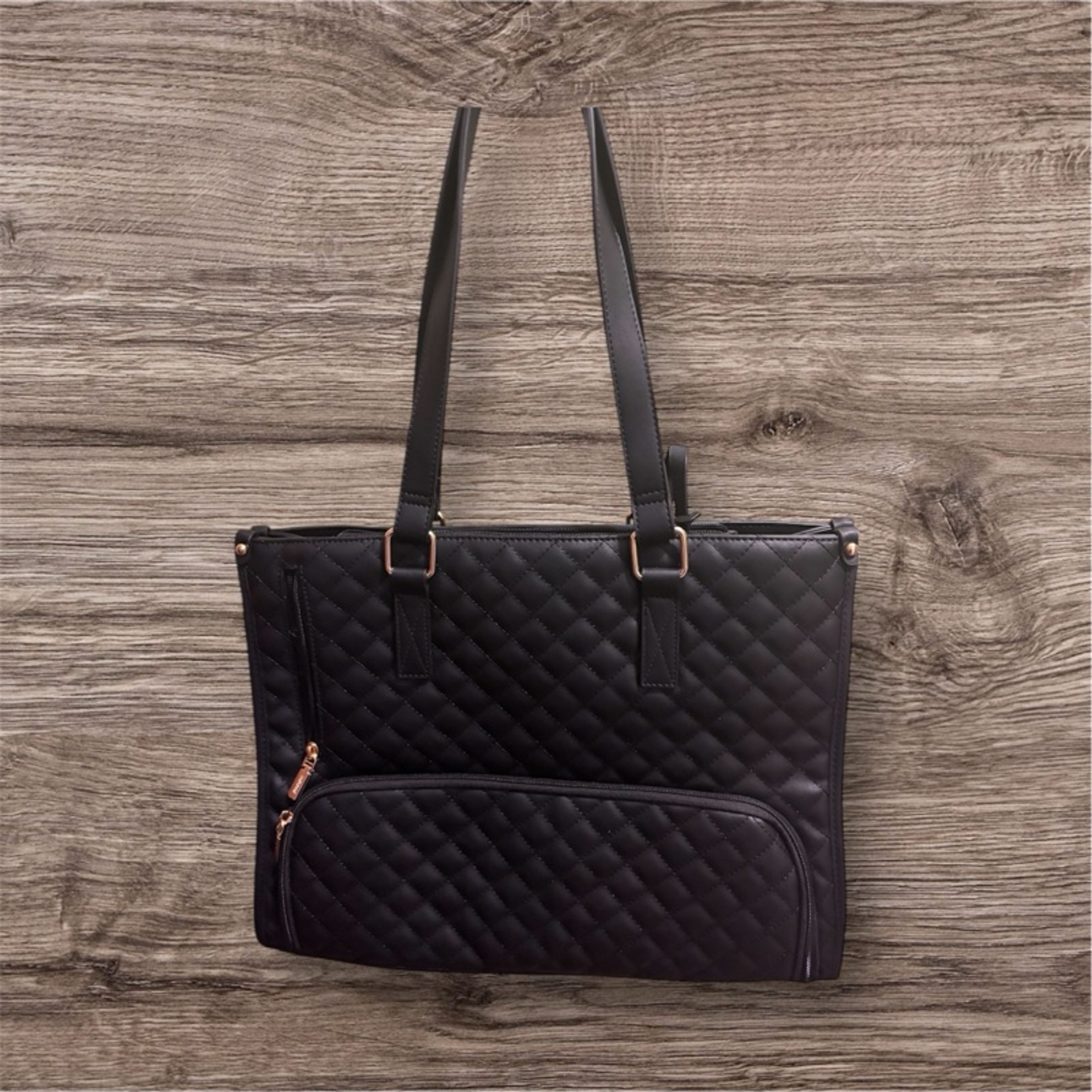 Women's Black Insulated Tote Bag/ computer bag