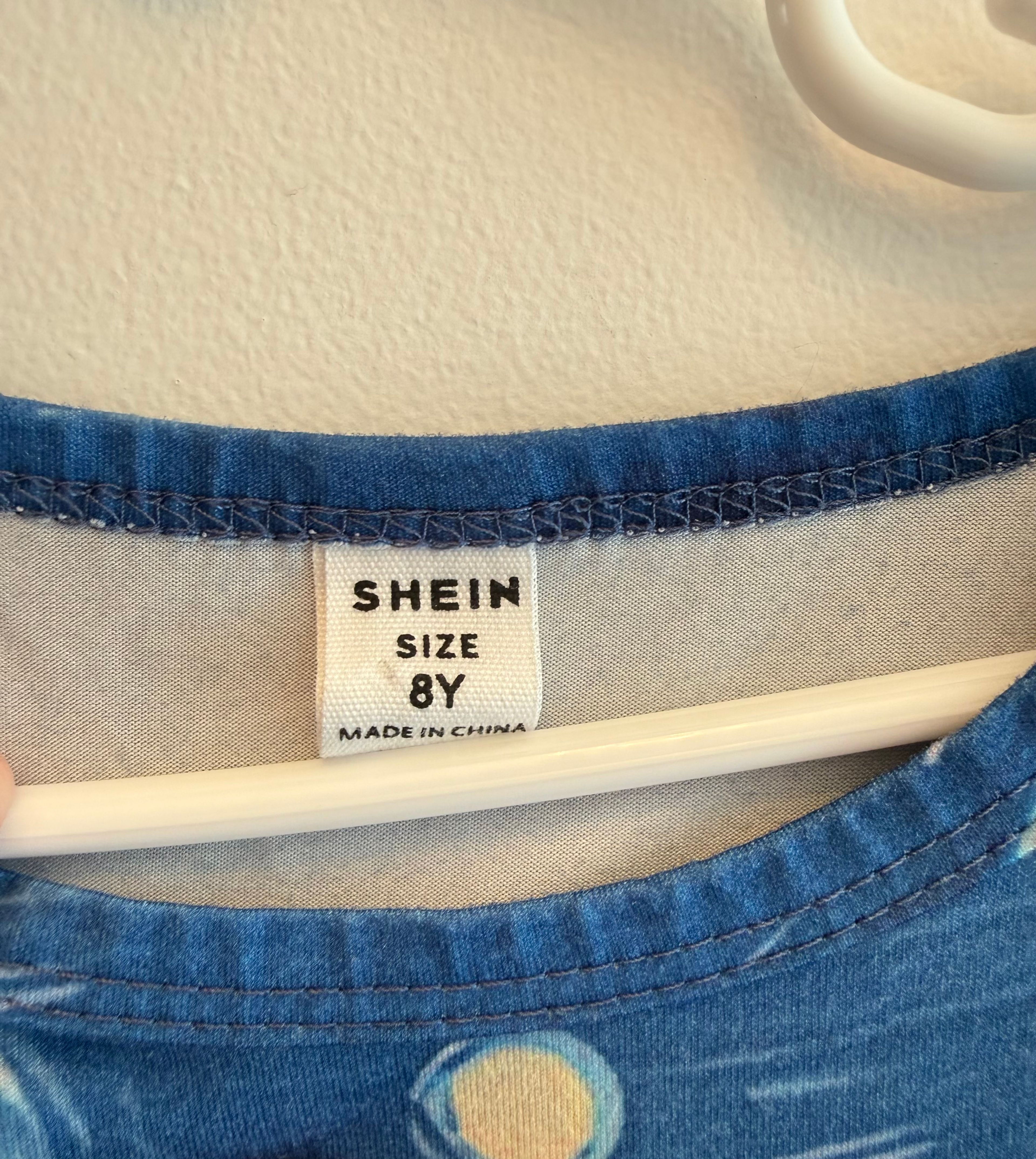 SHEIN Starry Night Cat Print T-Shirt Dress - Image 2