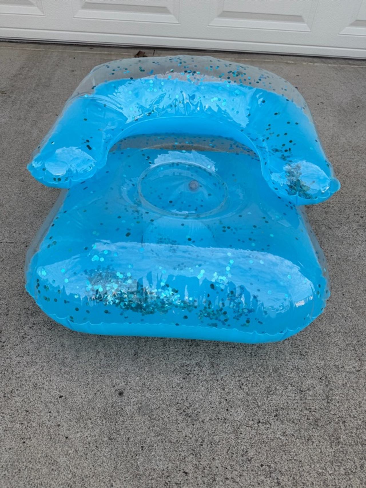 Kid’s Inflatable Sofa Chair Blue Sequin
